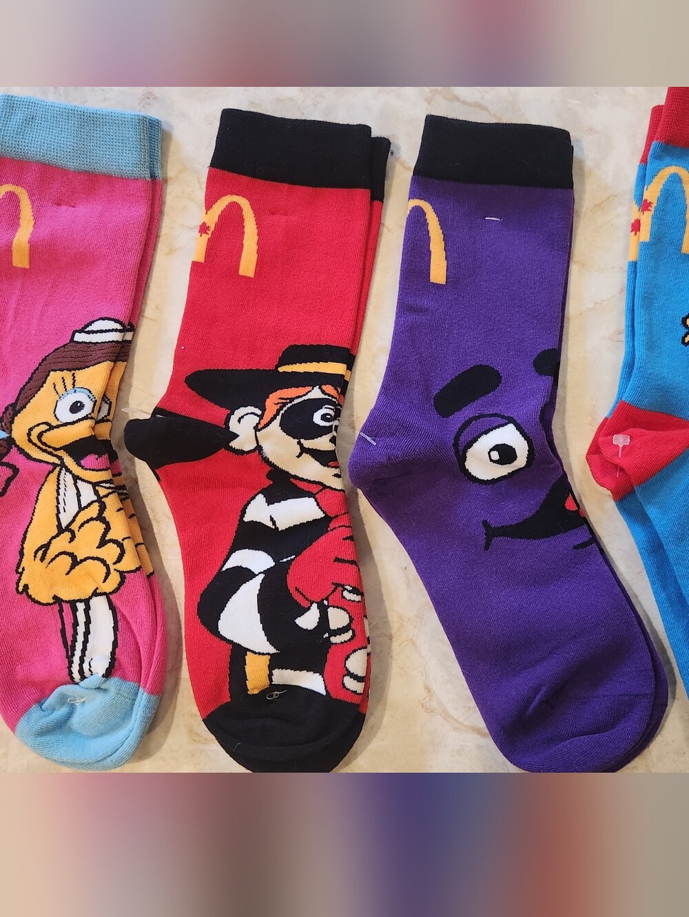 🔥NEW🔥McDonald's Colorful Character Crew Socks -